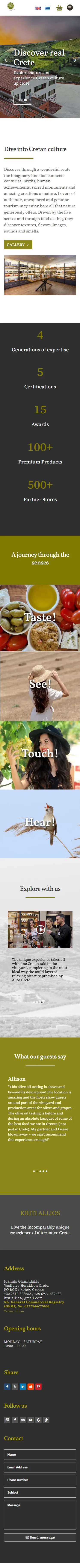 rockmedia kriti allios portfolio page mobile